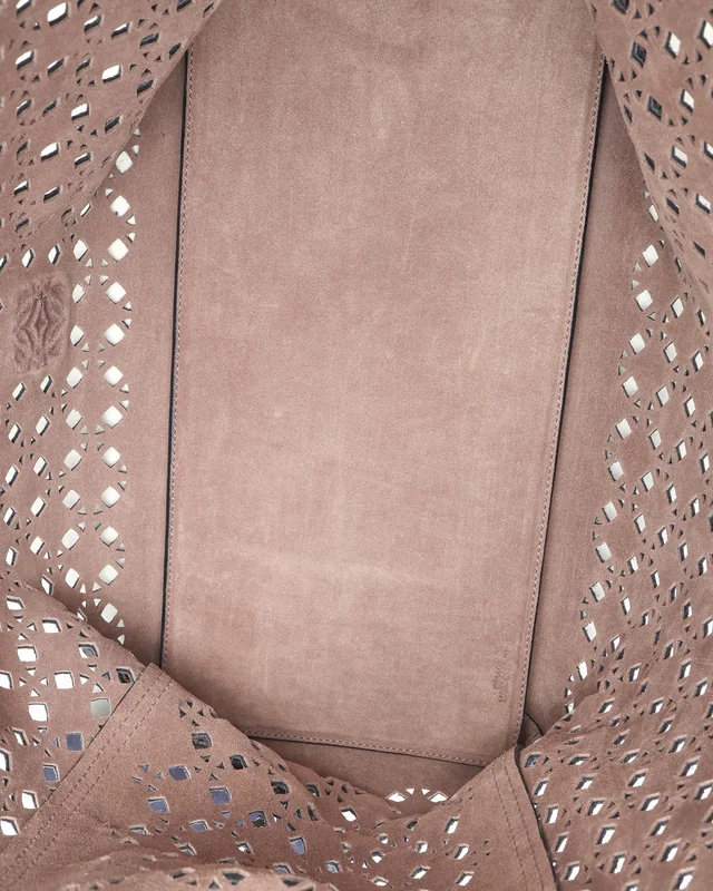 Loewe Leo Shopper Tote Bag in Suede from A Retro Tale, photo 8 of 9
