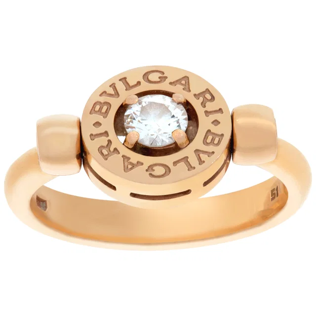 Bvlgari flip ring in Pink Rose Gold from Gray And Sons