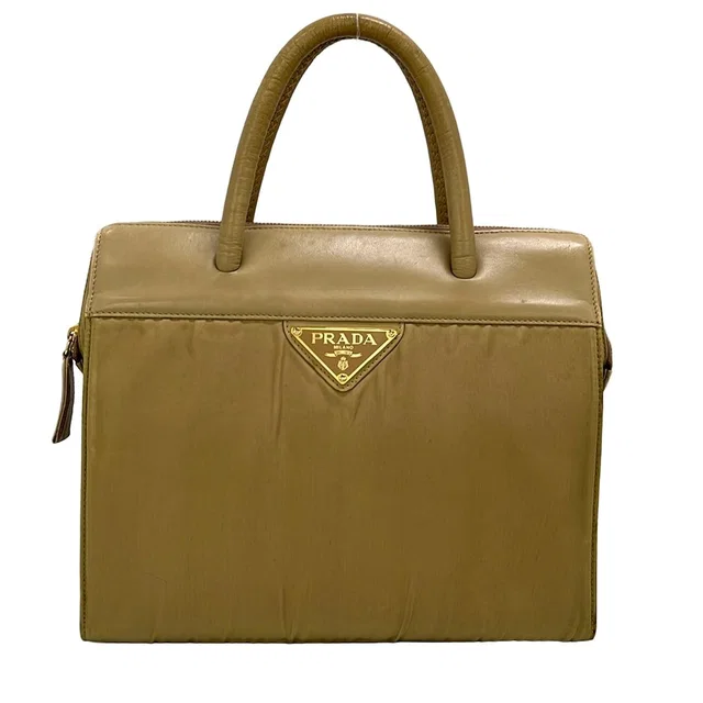 Prada Handbag Beige Leather in Beige Leather from The Reluxe