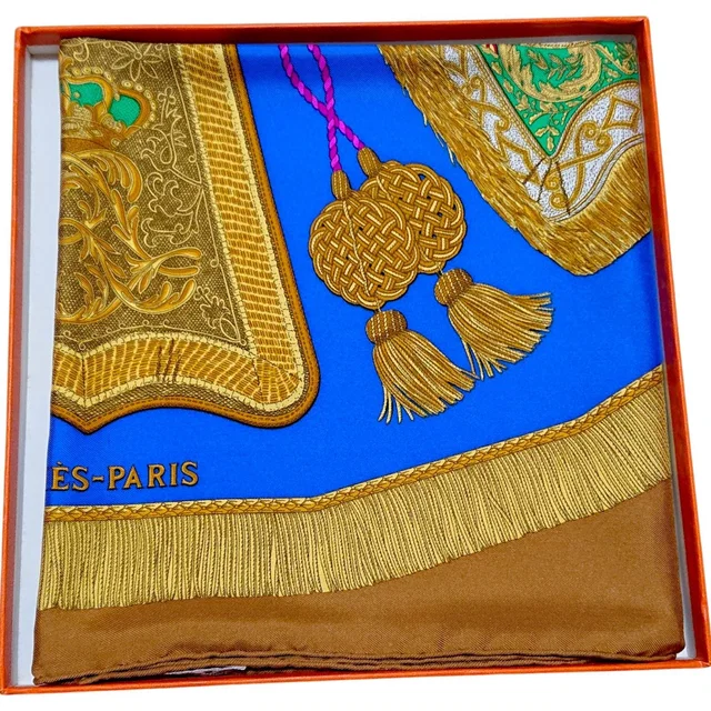 Hermès Carre 90 Poste Et Cavalerie Saber Decorative Bag Silk Scarf in Silk from The Reluxe