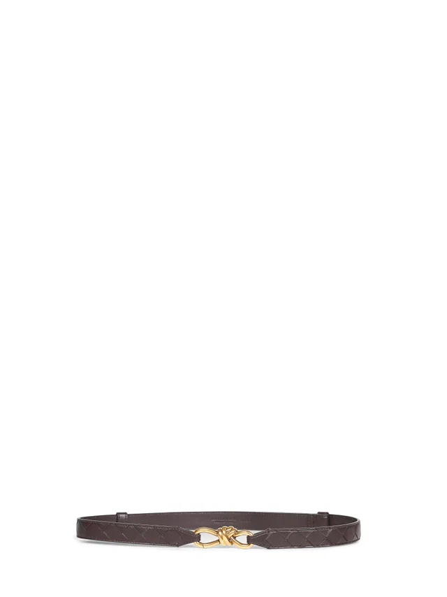 Bottega Veneta Belt — Brown Furs & Skins - Lamb Skin in Brown Lambskin from HEWI