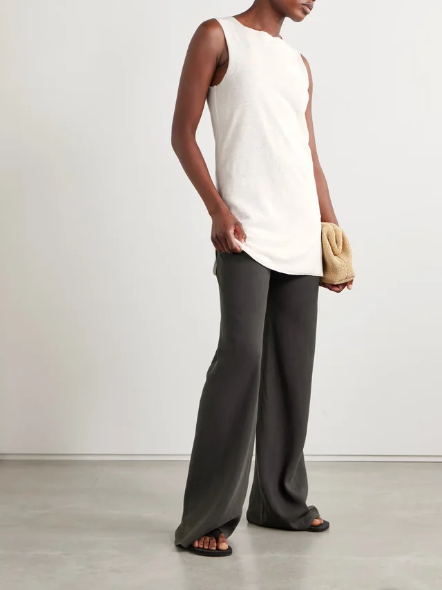 THE ROW Jaylen jersey blouse in White, photo 2 of 2 from NET-A-PORTER (Canada)