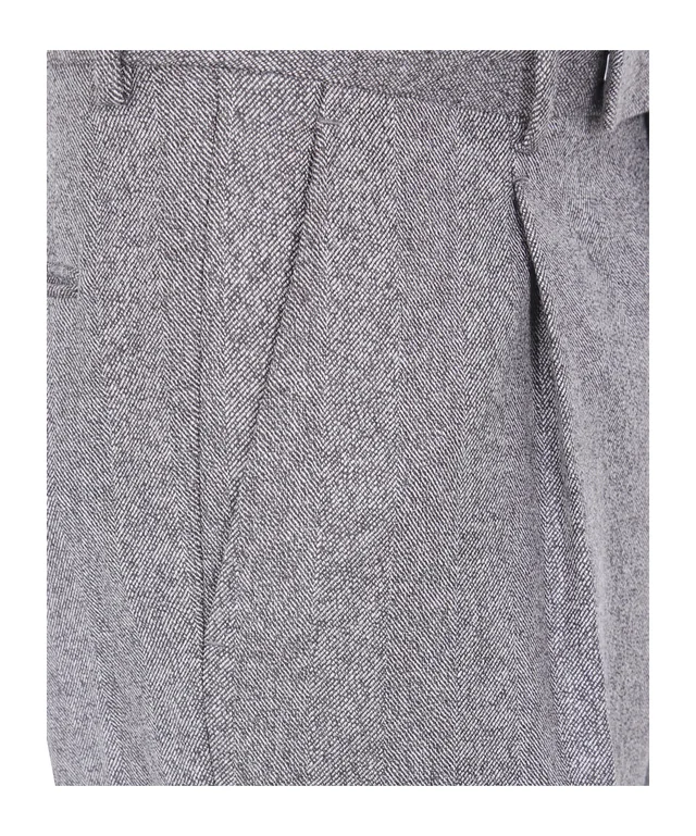 Zegna herringbone pleated wool trousers, photo 3 of 3 from SENSER