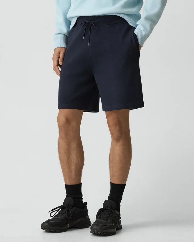 Theory Sweat Short in Light Bilen in DARK ECLIPSE 62% Viscose, 38% Polyester; Exclusive Of Elastic, photo 4 of 10 from Theory