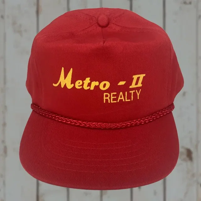 Etro Vintage Kc Trucker Hat Adjustable Red Metro Ii Realty Cap Snapback Baseball Mens 80s in red from Grailed