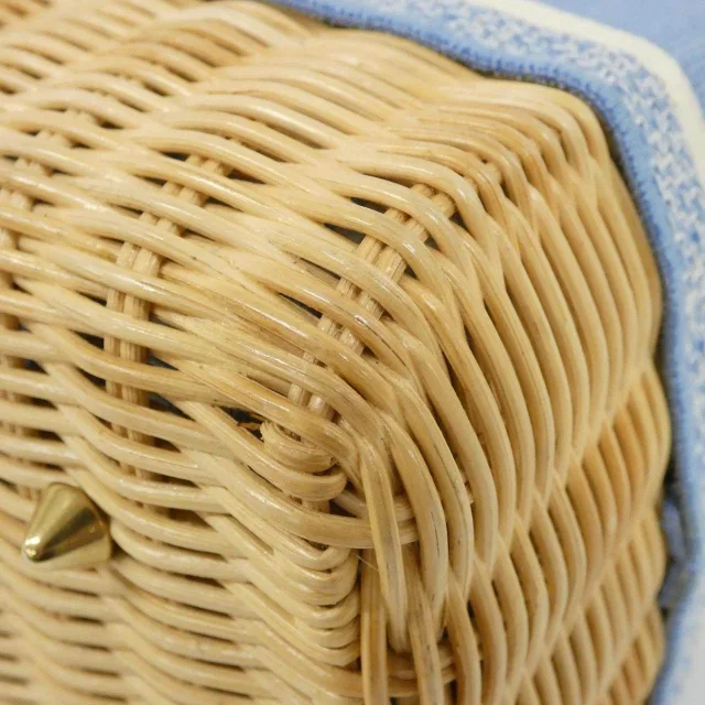 Dior OBLIQUE Wicker Canvas Handbag in Blue Wicker from LuxUness, photo 3 of 8