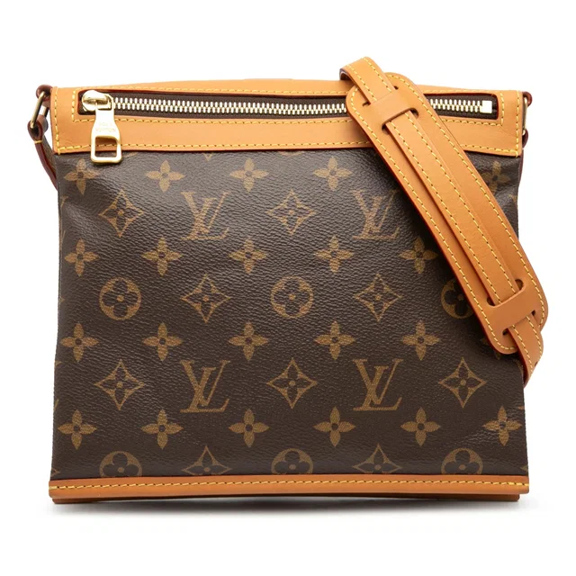 Brown Louis Vuitton Monogram Saumur Messenger PM Crossbody Bag in Brown Coated canvas from Designer Revival