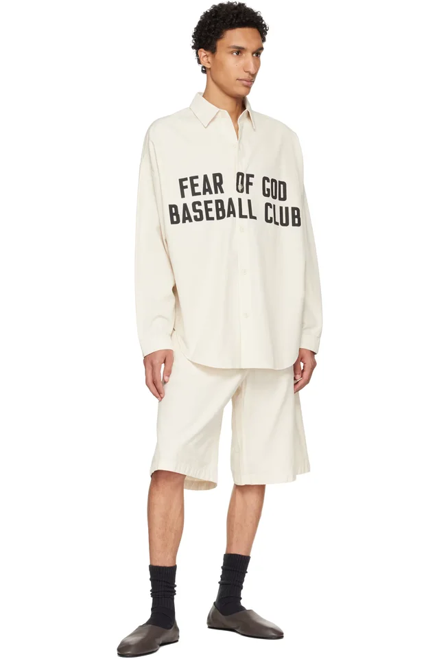 Fear of God Off-White Garment Dyed Cotton Casual Shorts, photo 4 of 4 from SSENSE