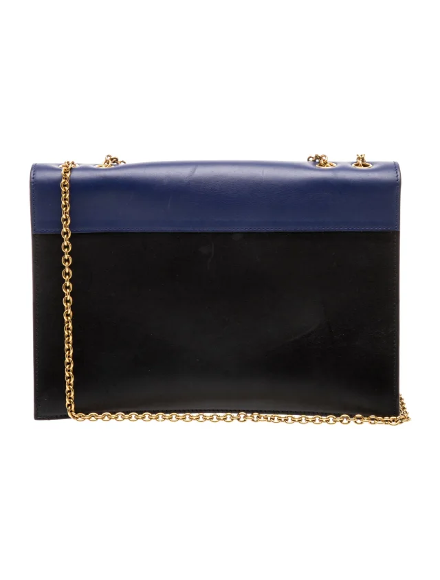 Celine Pocket Envelope in black|blue Leather from The RealReal, photo 4 of 6
