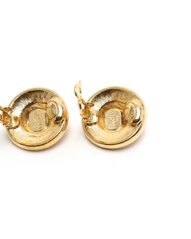 Versace Medusa Rhinestone Clip-on Earrings from A Retro Tale, photo 2 of 3