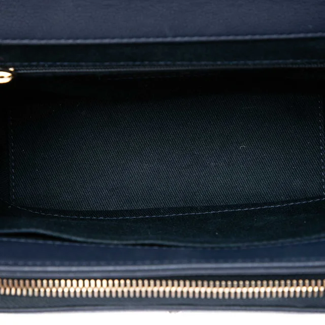 Blue Chanel Mini Quilted Caviar Business Affinity Top Handle Flap Satchel in Blue Caviar leather from Designer Revival, photo 2 of 2