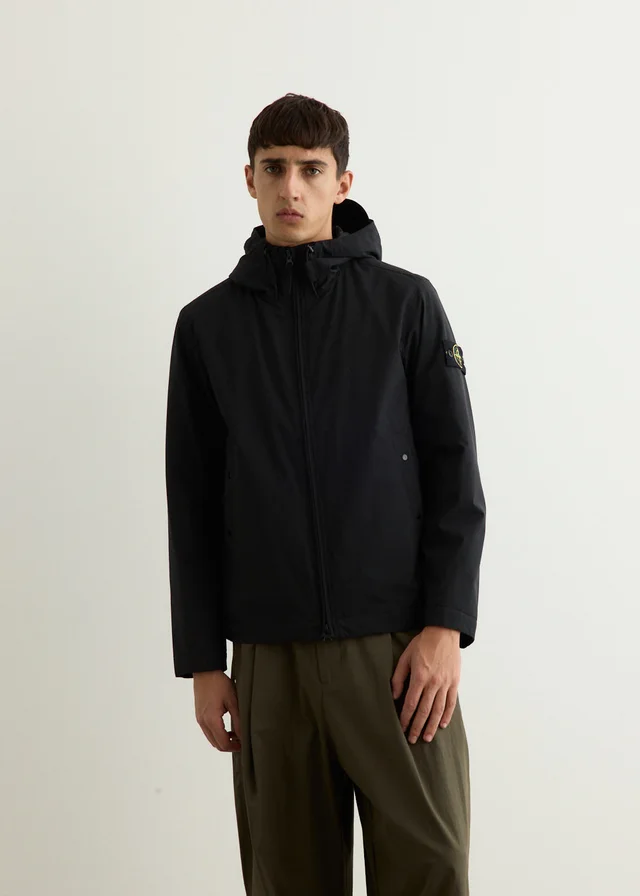 Stone Island Light Soft Shell Short Parka in Black from Incu, photo 1 of 1