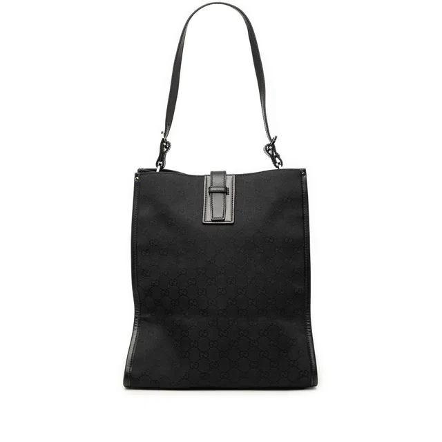 Black Gucci GG Canvas Tote in Black Canvas from Designer Revival, photo 1 of 1
