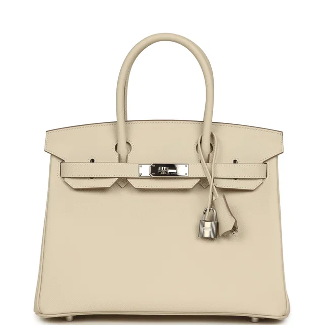 Hermès Birkin 30 Craie Epsom Palladium Hardware in White Epsom leather from Madison Avenue Couture