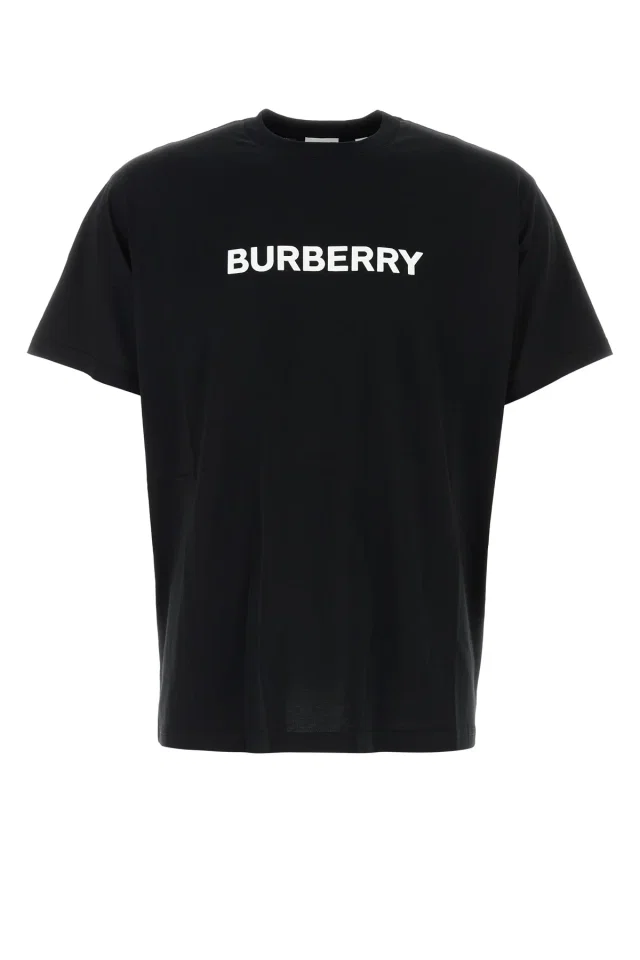 Burberry Logo-Print Cotton T-Shirt — Black in Black, image 1 of 1 from italist