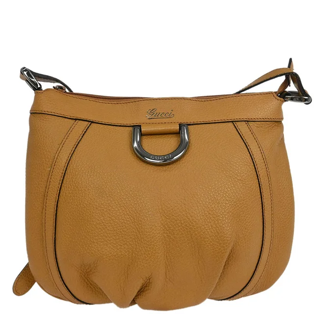 Gucci Brown Abbey D Ring Shoulder Bag in Brown Leather from AMORE Vintage Tokyo