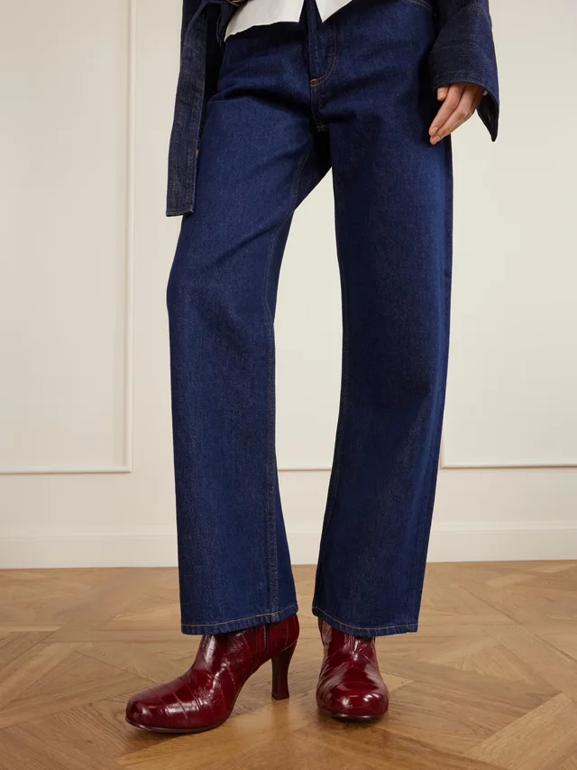 LOEWE Bobine hagfish ankle boots in Red, photo 2 of 2 from NET-A-PORTER (Canada)