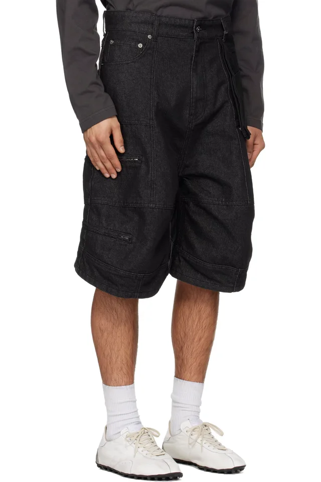 We11done Black Carpenter Denim Shorts, photo 2 of 2 from SSENSE