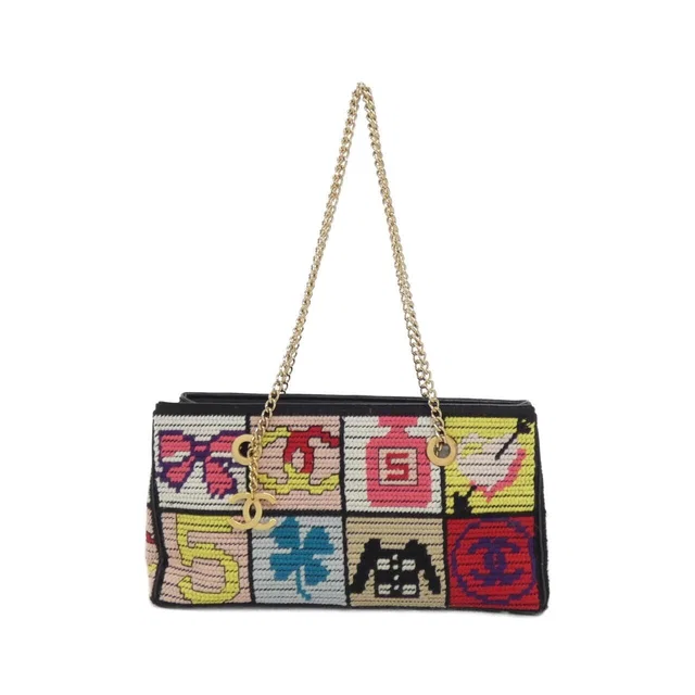 Chanel Vintage Shoulder Bag in Wool from The Reluxe