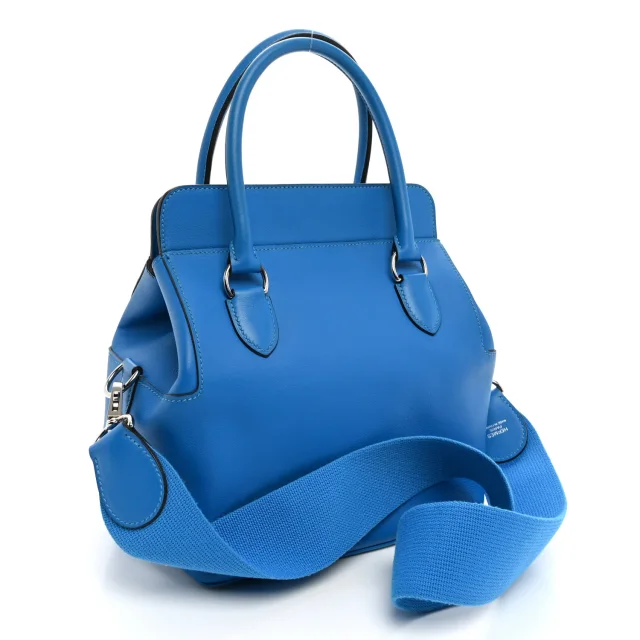 Hermès Swift Toolbox 20 Bleu Hydra in Blue Swift leather from FASHIONPHILE, photo 3 of 10