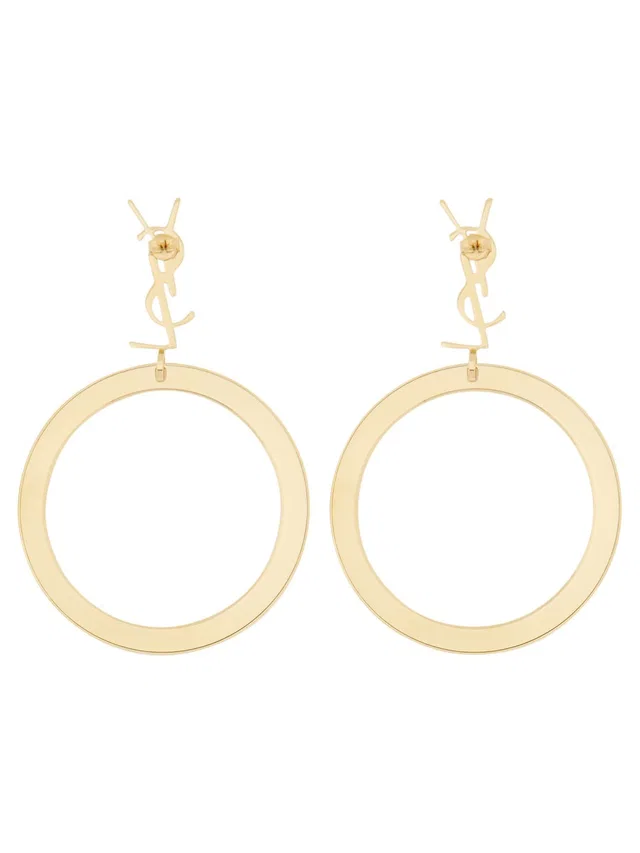 Saint Laurent Earrings — Gold Brass in Gold from HEWI