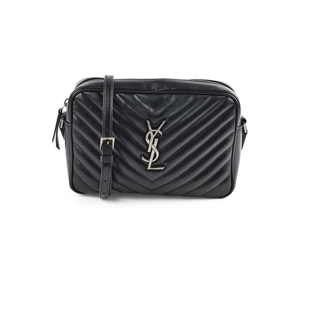Saint Laurent Lou Camera Black Bag in Black Leather from The Purse Affair