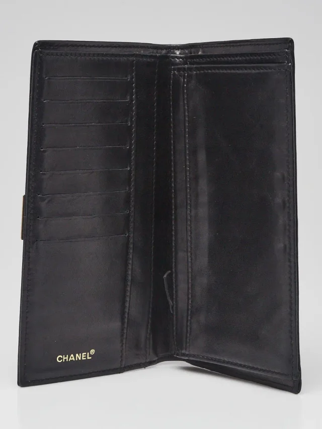 Chanel Black Square Quilt Lambskin Leather L Yen Wallet in Black Lambskin from Yoogis, photo 3 of 10
