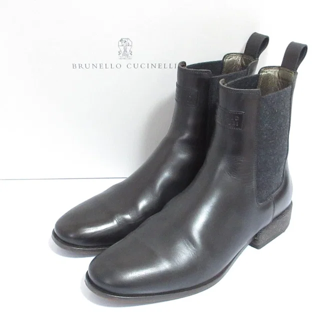 Brunello Cucinelli Wool Chelsea Boots in Wool from LuxUness