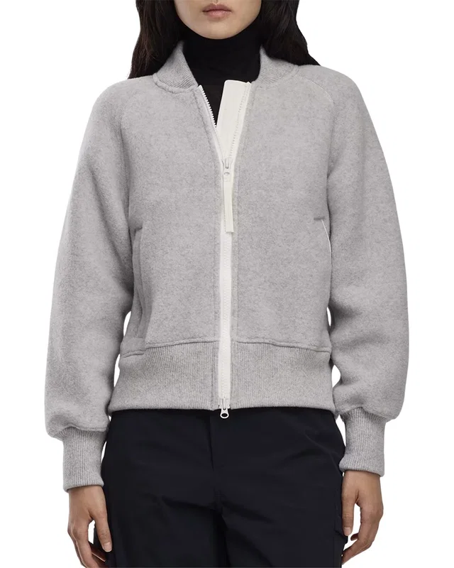 Canada Goose Sierra Fleece Black Label Wool-Blend Bomber Jacket, image 1 of 1 from Gilt