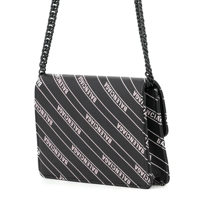 Balenciaga Monaco Chain Wallet Black/White561507 Leather in Black Leather from GALLERY RARE, photo 2 of 3