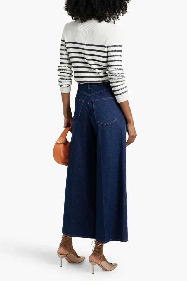 Valentino Garavani Embroidered Striped Cotton Sweater, photo 3 of 4 from THE OUTNET