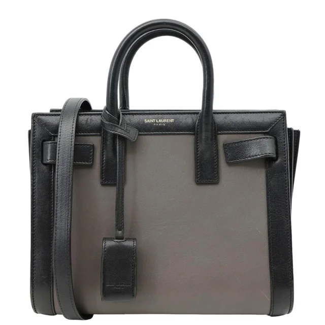 Saint Laurent Sac de Jour Nano Leather Satchel Bag Bicolor in Leather from Dallas Designer Handbags