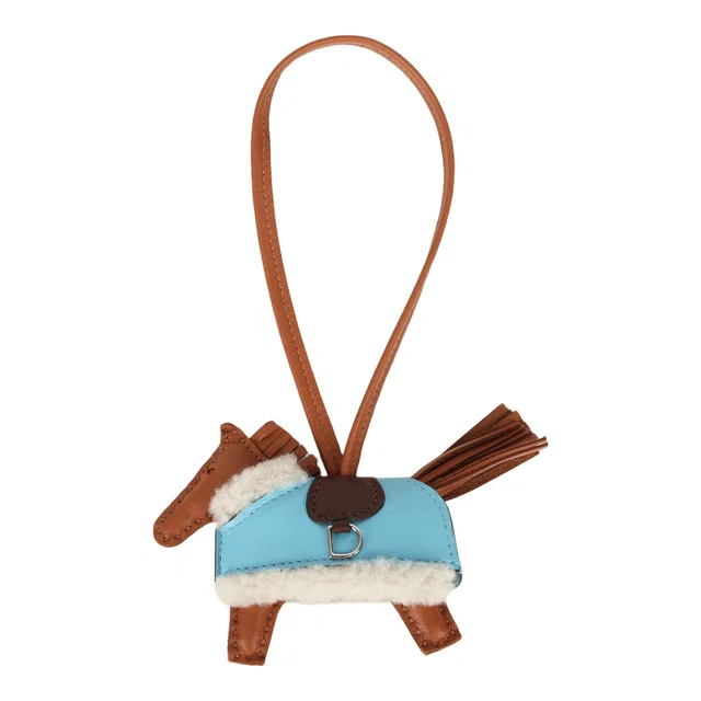 Hermès Rodeo Robeo Plush Charm PM Gold in Gold Lambskin from Madison Avenue Couture