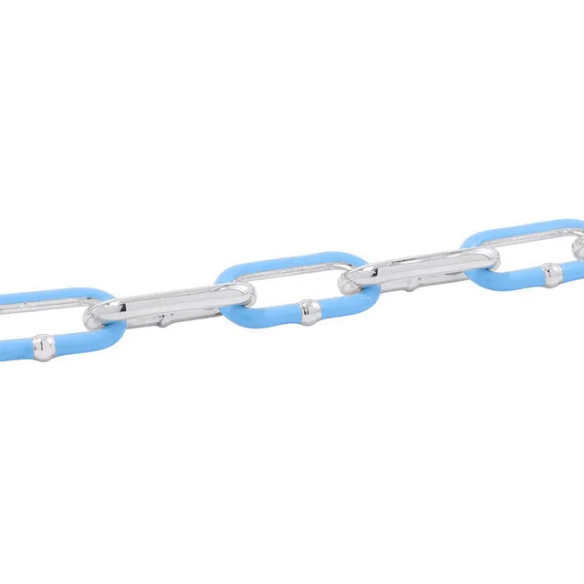 Bottega Veneta Chain choker necklace Light Blue SV925 Light BlueEnamel in Blue from GALLERY RARE, photo 2 of 3