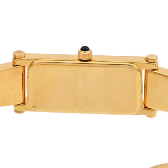 Gucci Rectangular Watch 1500L Quartz Black in Black from VINTAGE QOO TOKYO, photo 7 of 7