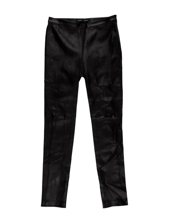 Proenza Schouler Lambskin Skinny Leg Pants in black Lambskin from The RealReal