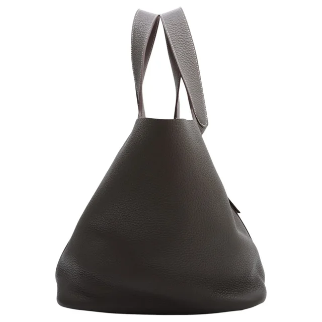 Hermès 2012 Picotin Lock Casaque GM Etain/Etoupe in Taupe Clemence leather from VINTAGE QOO TOKYO, photo 2 of 2