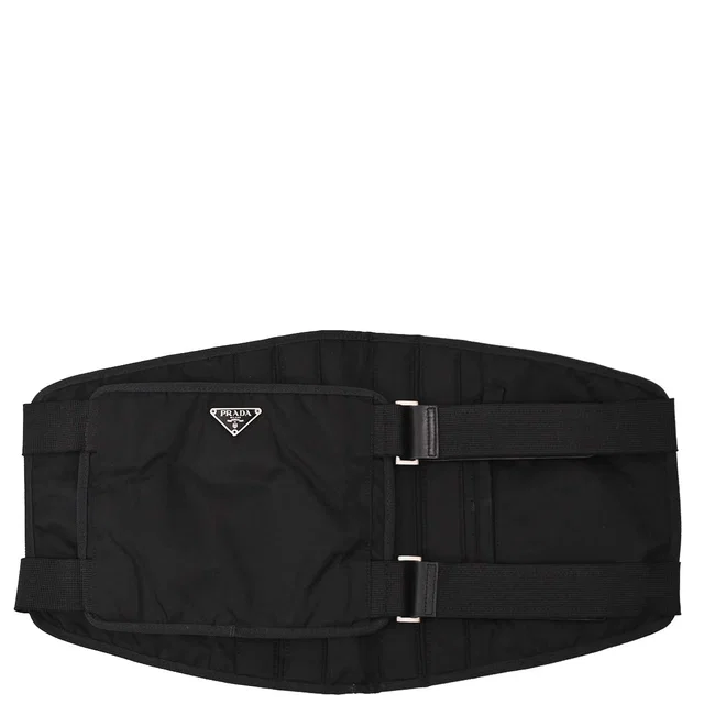 Prada Black Nylon Corset Waist Belt Bag in Black Nylon from AMORE Vintage Tokyo
