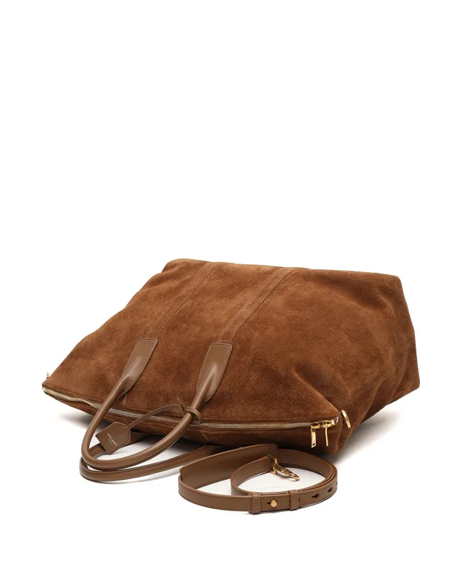 Saint Laurent Suede Bowling Bag in Suede from A Retro Tale, photo 4 of 9