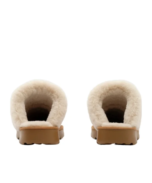 Burberry Check Shearling Flint Slippers, photo 4 of 6 from SENSER