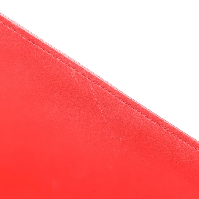 Saint Laurent Smooth Calfskin Matelasse Chevron Large Monogram Satchel Lipstick Red in Red Calfskin from FASHIONPHILE, photo 11 of 11