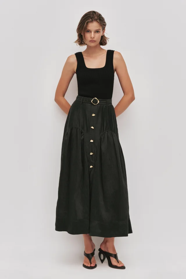 AJE Colide Midi Skirt in Green from Aje, photo 1 of 1