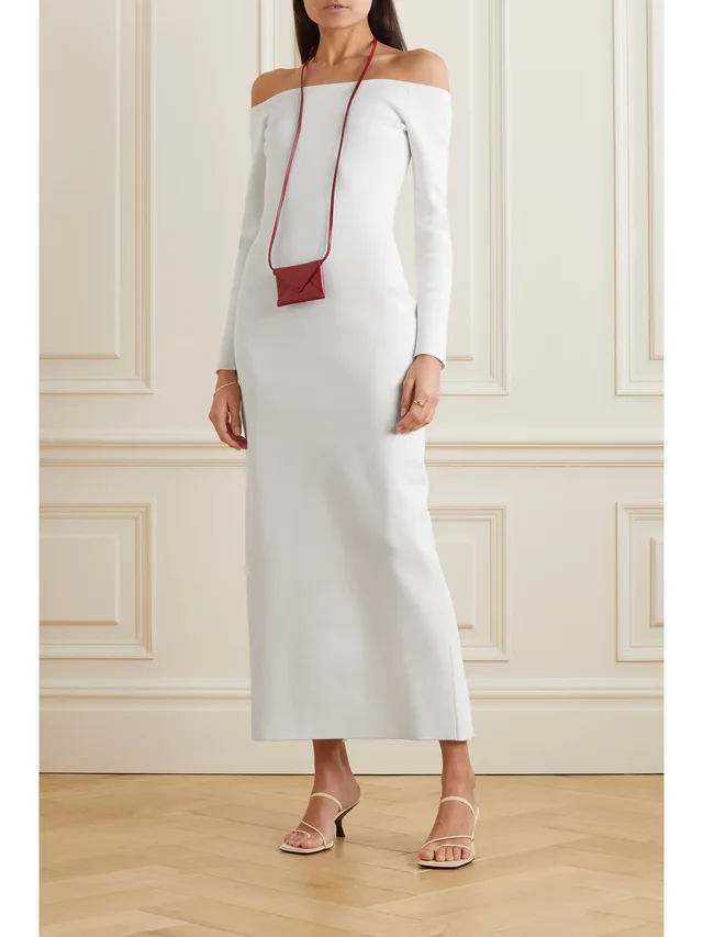 THE ROW Teresina off-the-shoulder stretch-jersey maxi dress in White, photo 2 of 2 from NET-A-PORTER (Canada)