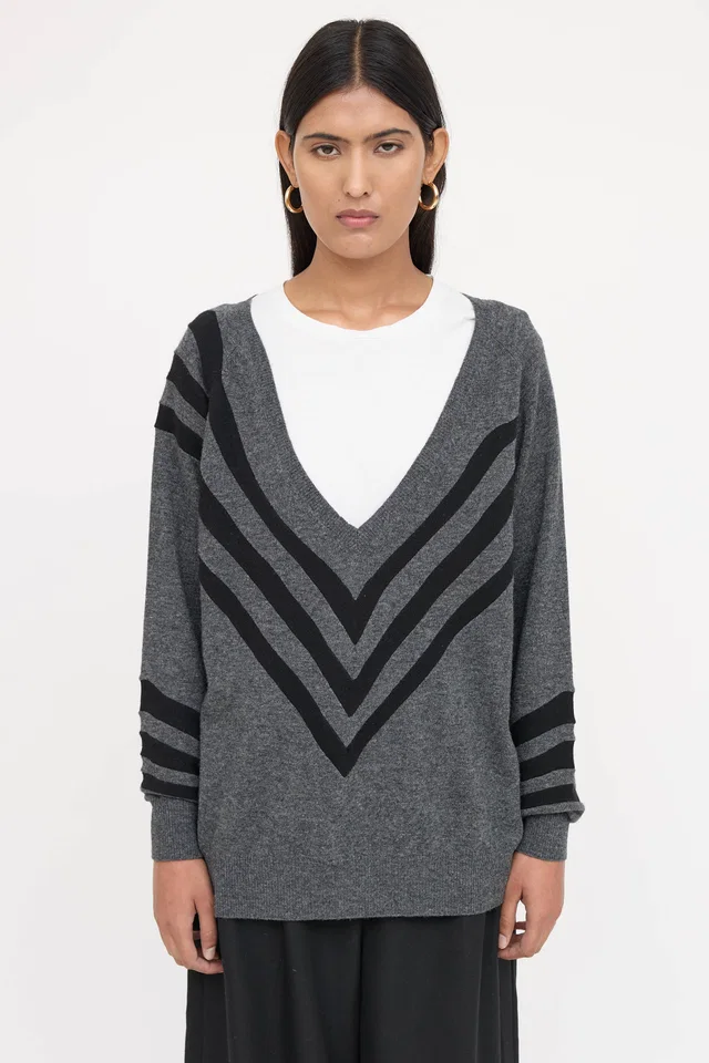 Prada Fall 2014 Knit Striped Sweater in Cashmere from VSP Consignment
