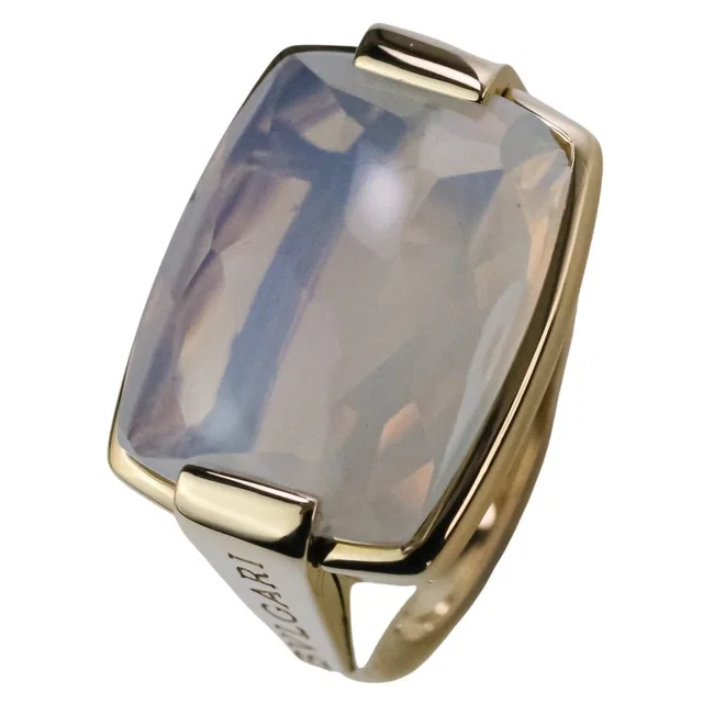 Bvlgari Allegra Milky Quartz Au750 Ring Size 10 from LuxUness