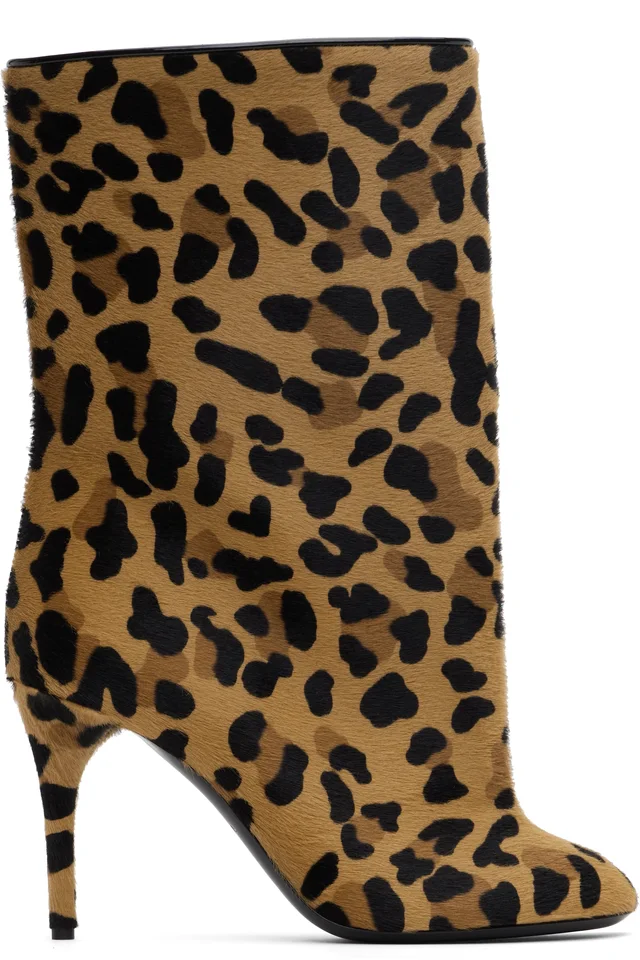 ALAÏA Tan & Black Low 90 Boots, image 1 of 1 from SSENSE