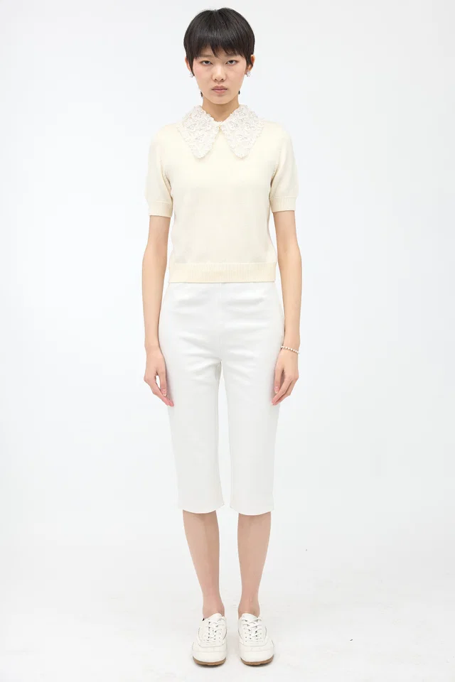 Miu Miu 2020 Wool Collared Sweater in Wool from VSP Consignment