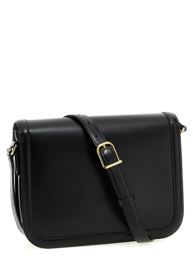 Valentino Garavani Vlogo Signature Shoulder Bag — Black Calf Leather in Black Calfskin from HEWI, photo 2 of 2