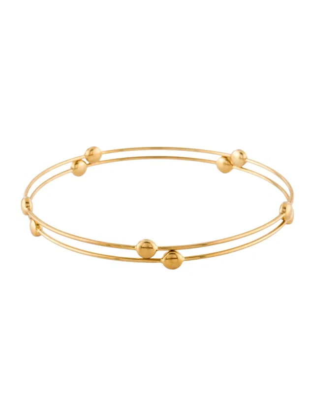 Georg Jensen 18K Station Bangle Bracelet Set, 7.75" in multicolor from The RealReal