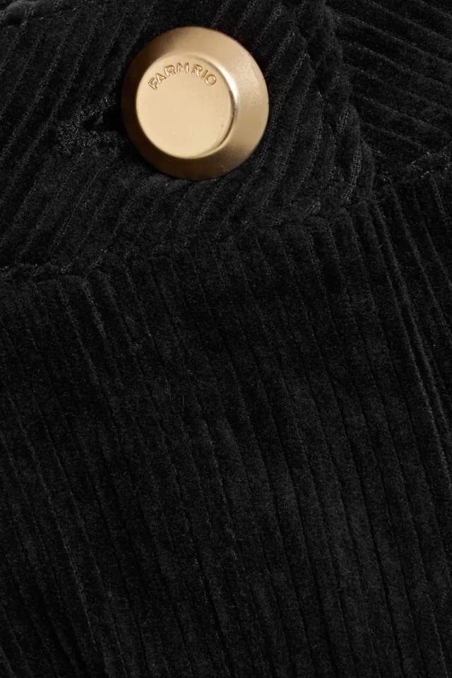 Farm Rio Farmrio Cotton-Corduroy Pleated Shorts, photo 4 of 4 from THE OUTNET